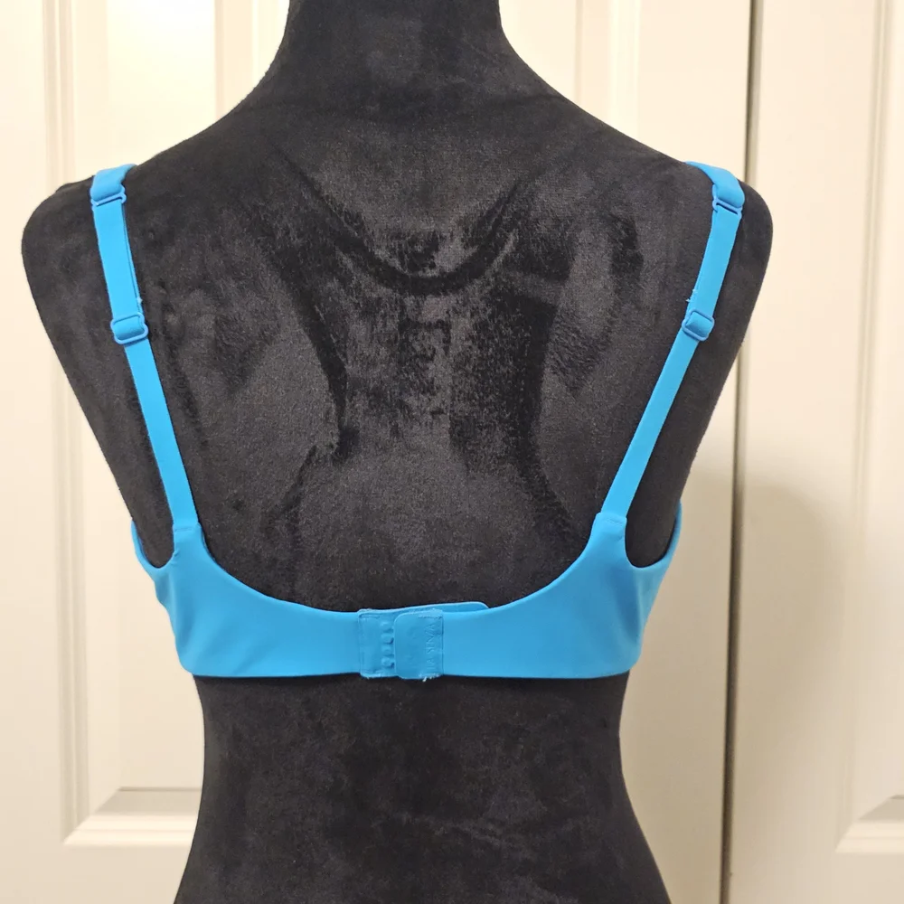 La SENZA Vibrant Blue Lace Accent Padded Underwire Bra SZ 38D - Picture 2 of 5